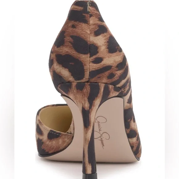 Jessica Simpson Leopard Print Pointed Toe D'Orsay Pump Size 7.5 - Picture 5 of 16